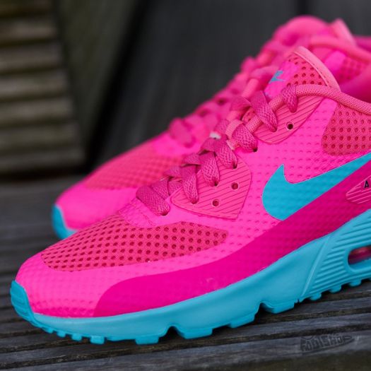 Women s shoes Nike Air Max 90 BR GS Pink Blast Gamma Blue Black Footshop