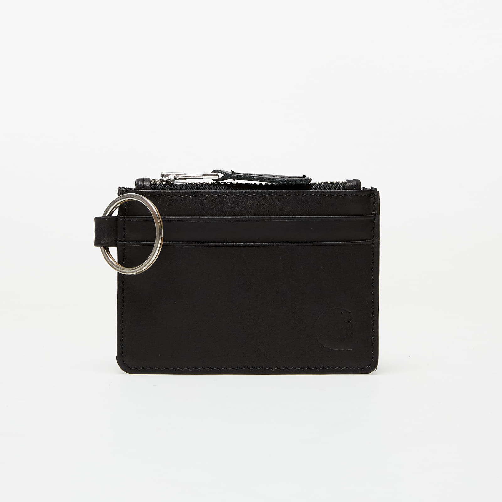 Portefeuilles Carhartt WIP Leather Wallet With M Ring Black
