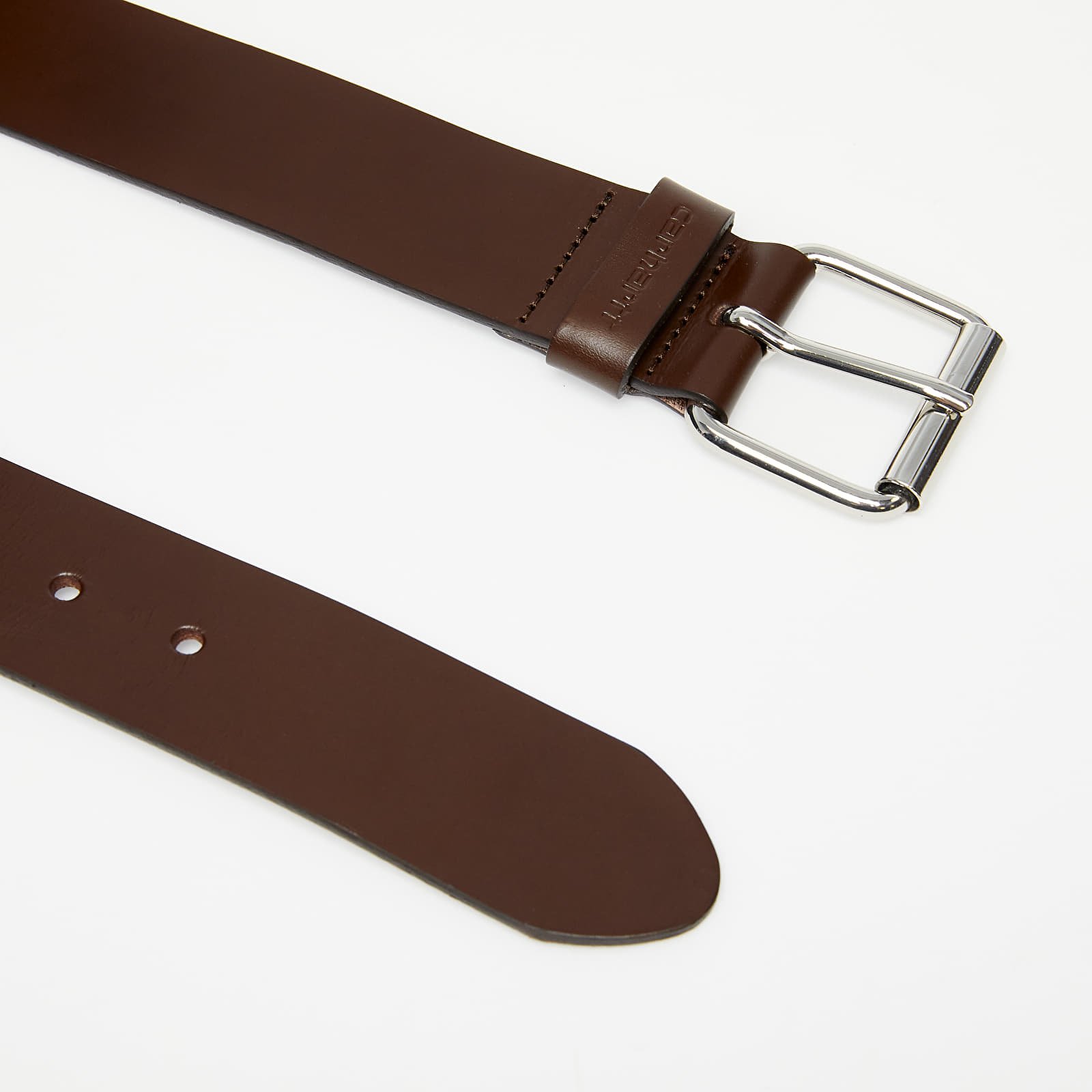 Opasky Carhartt WIP Script Belt Dark Brown/ Silver