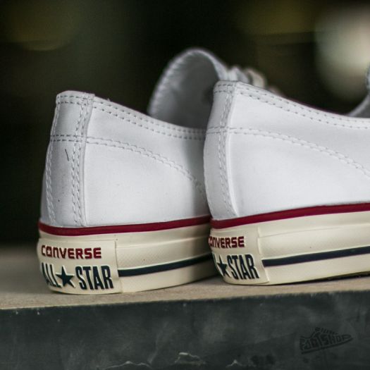 Converse white with red line sales