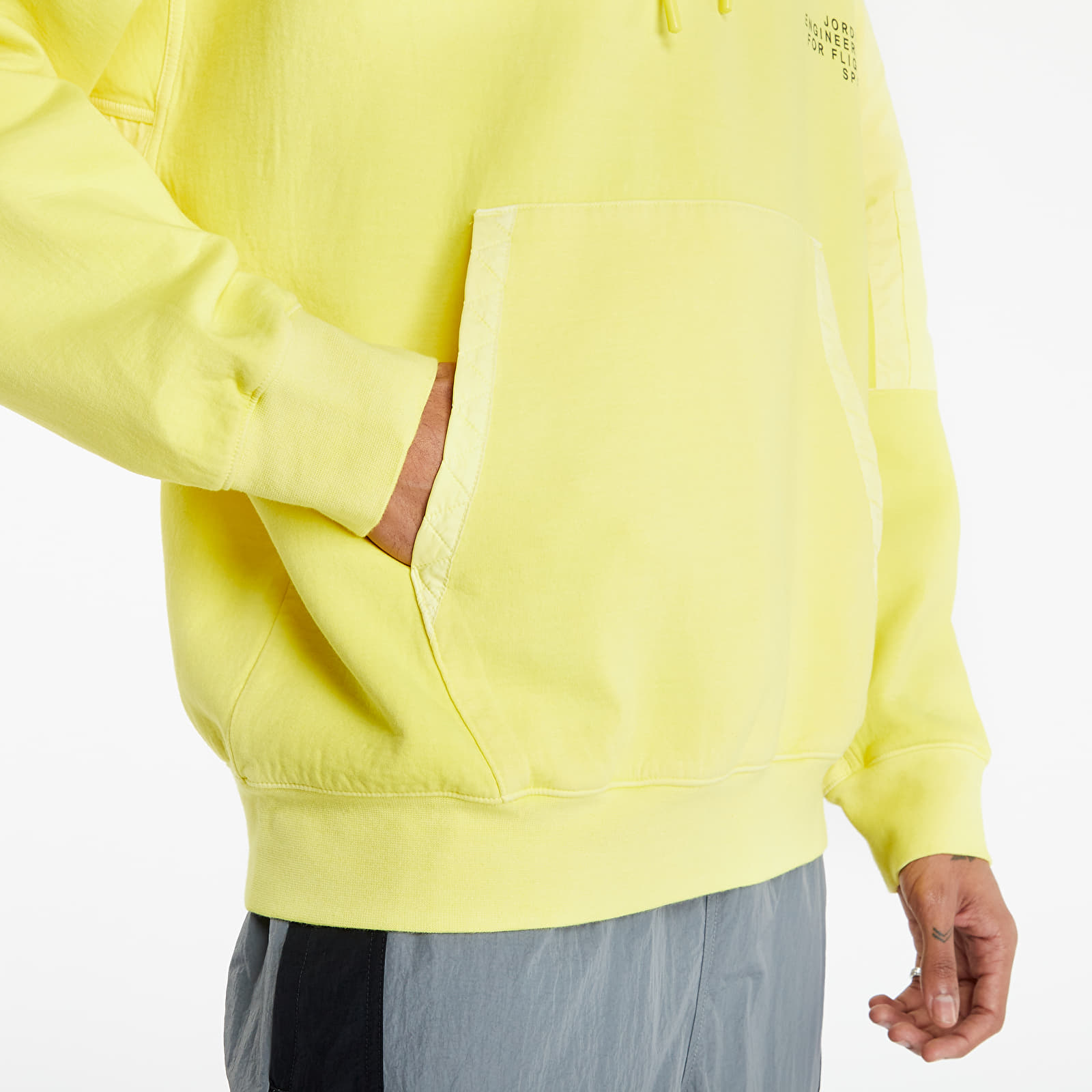 Hanorace Jordan 23 Engineered Washed Fleece Pullover Hoodie Yellow