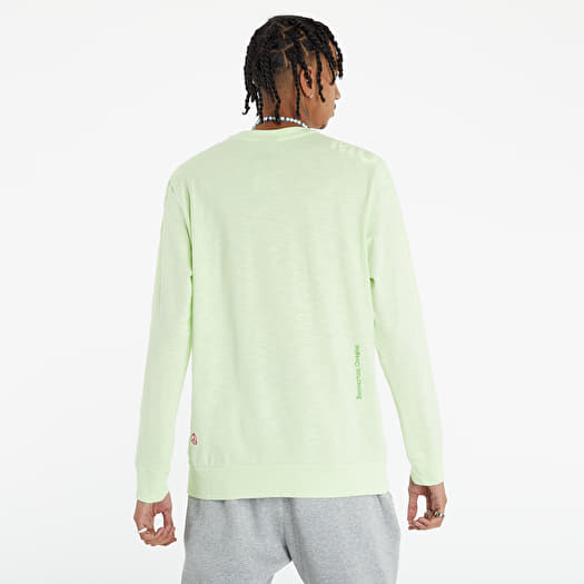 nike world tour crew sweat liquid lime