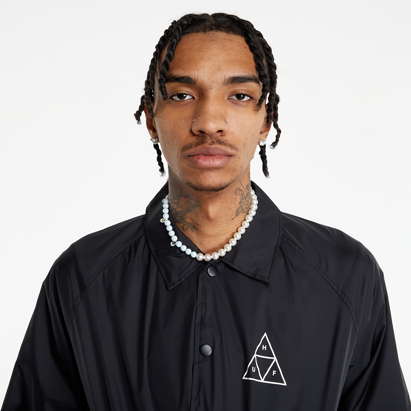 Jackets HUF Essentials Tt Coaches Jacket Black | Footshop