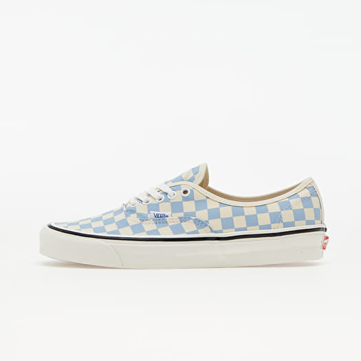 Checkered vans hot sale light blue