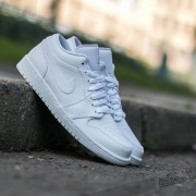 Air Jordan 1 Low White/ White-Metallic Silver
