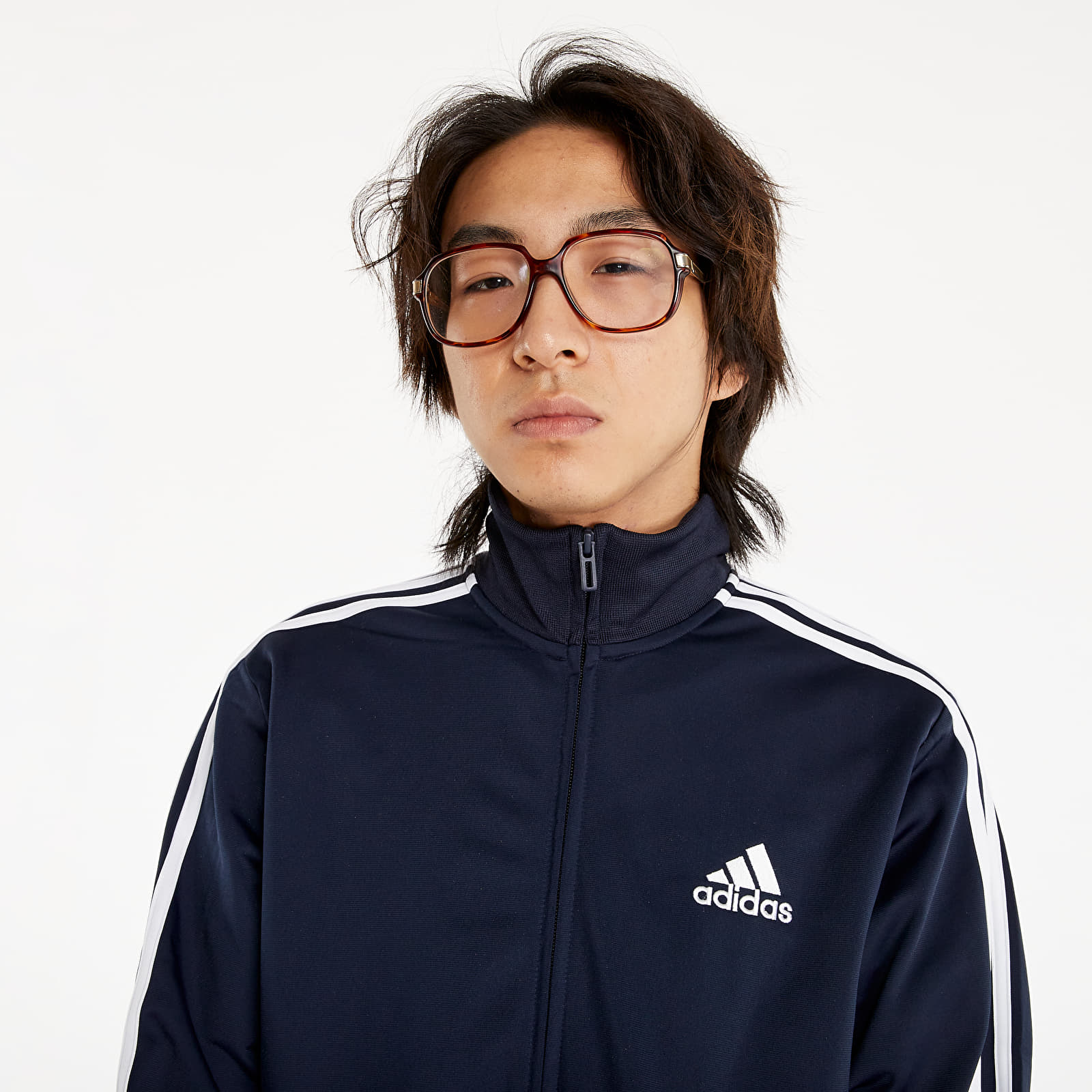 Hupparit ja collegepaidat adidas Primegreen Essentials 3-Stripes Suit Legend Ink / White