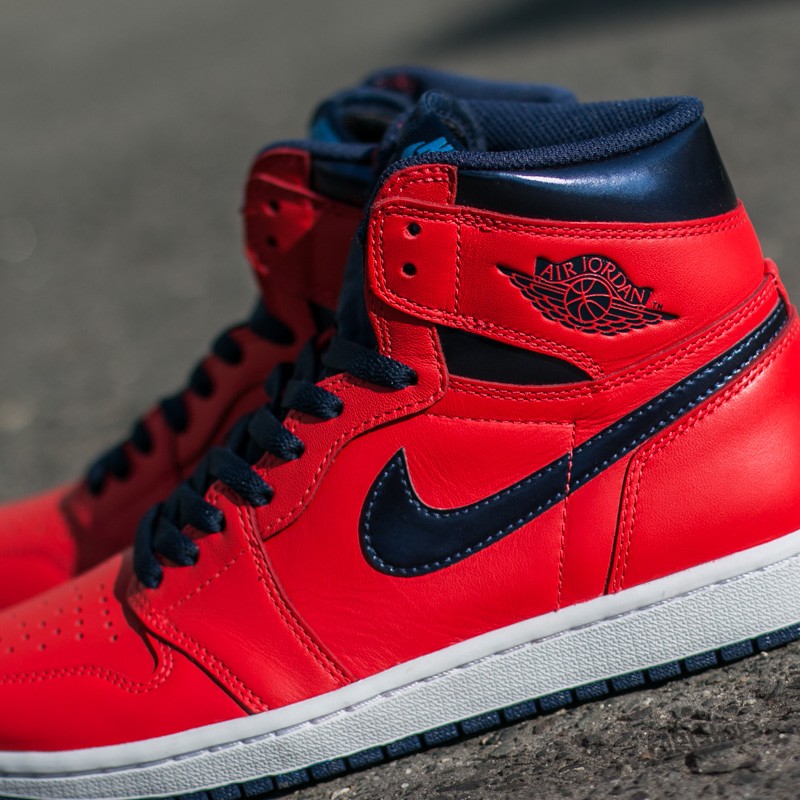 Dámské tenisky a boty Air Jordan 1 Retro High OG (BG) Light Crimson/ Mid Navy-University Blue-White