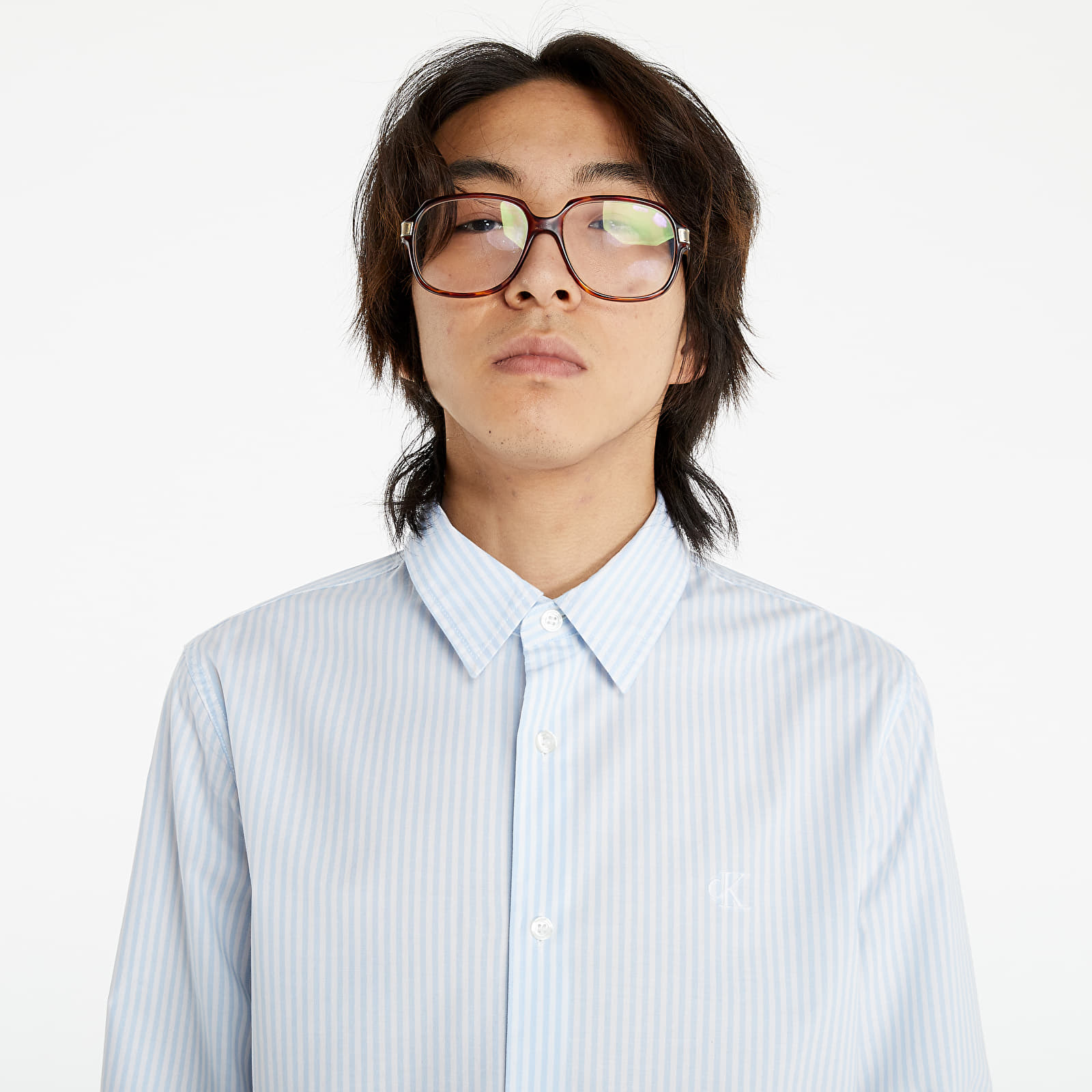Hemden Calvin Klein Jeans Striped Shirt Chambray Blue