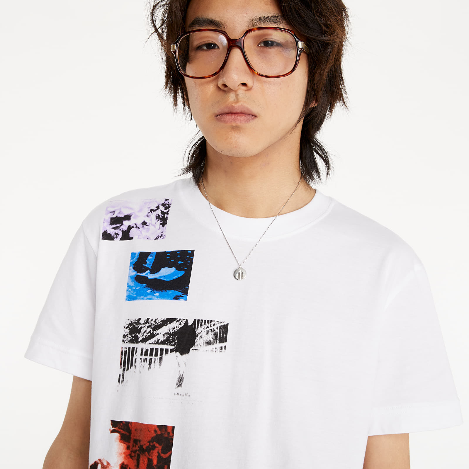 Pánske tričká Calvin Klein Jeans Urban Skate Multi Graphic Tee Bright White
