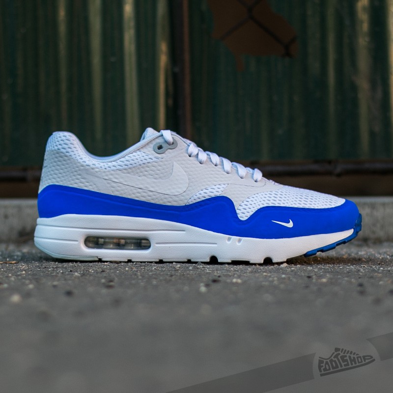 Air max 1 pure platinum racer blue hot sale