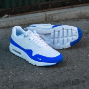 Men s shoes Nike Air Max 1 Ultra Essential White White Pure Platinum Racer Blue Footshop