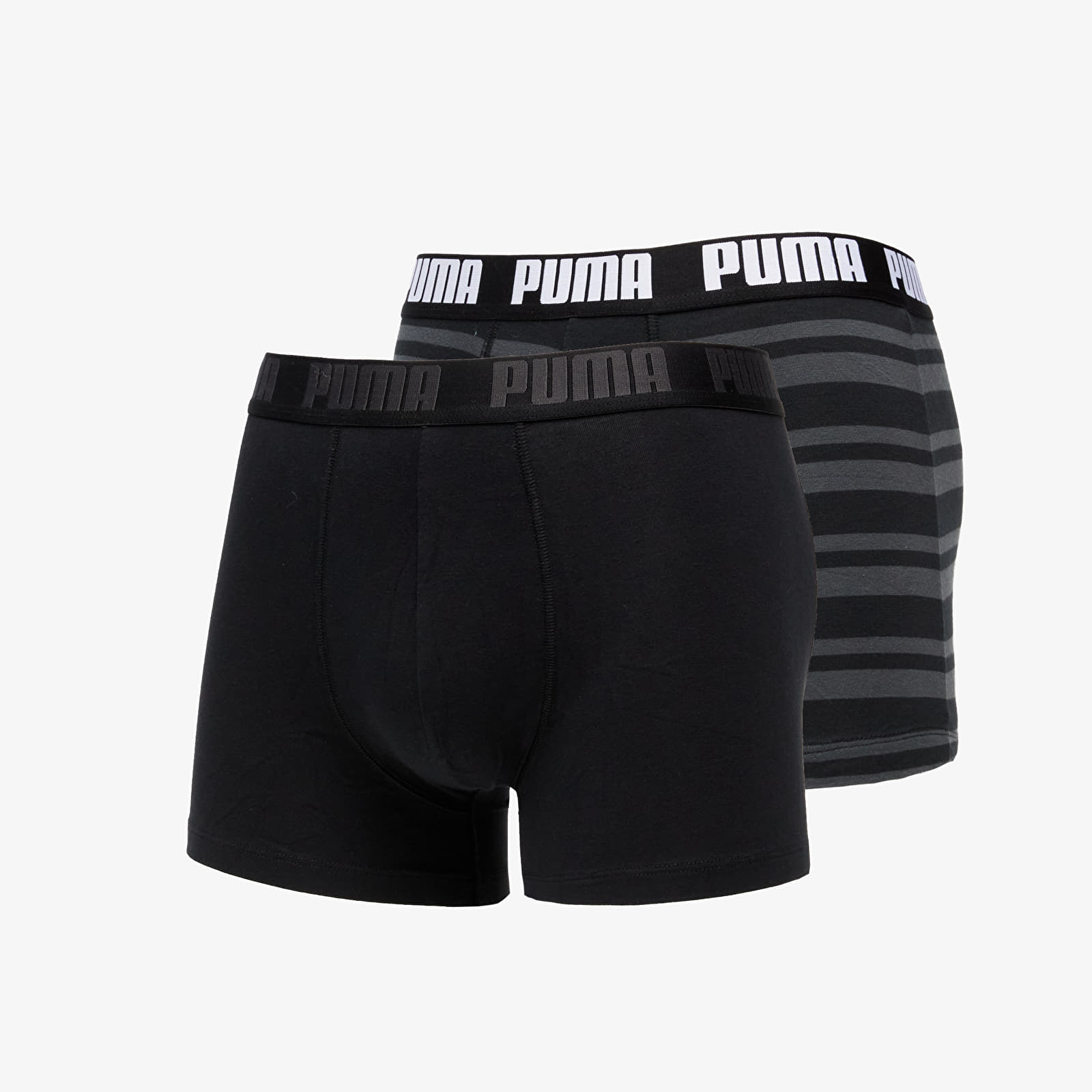 Levně Puma 2 Pack Heritage Stripe Boxers Black