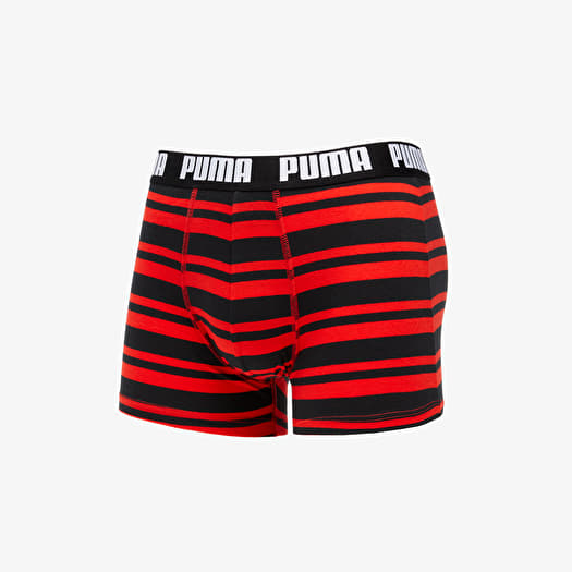 Calzoncillos de boxer Puma 2 Pack Basic Boxers Red/ Black