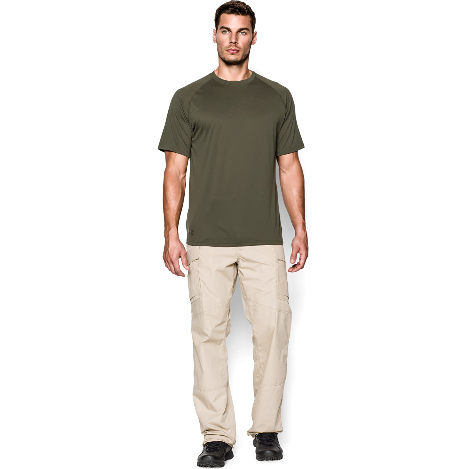 Magliette Under Armour Tac Tech T Marine Od Green/ Clear