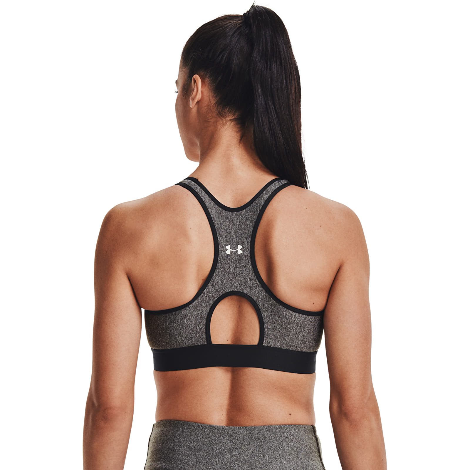 BHs Under Armour Mid Keyhole Heather Bra Gray