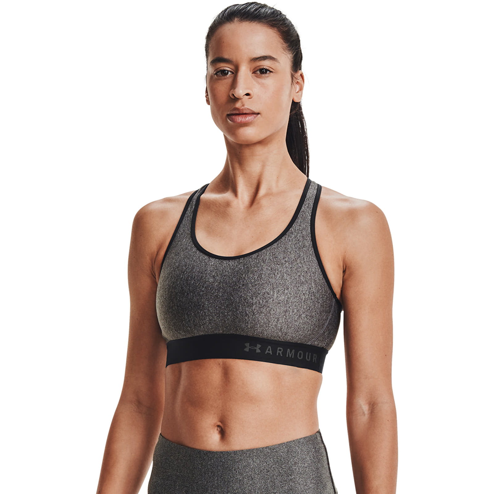 BHs Under Armour Mid Keyhole Heather Bra Gray