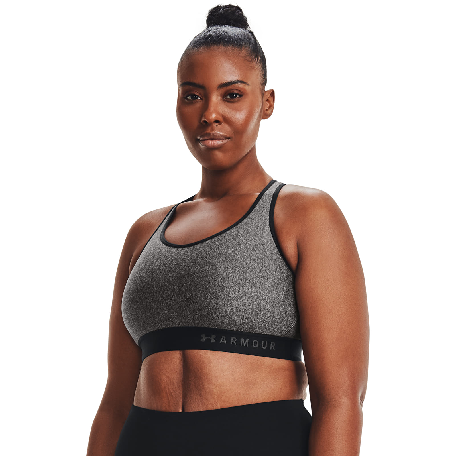 BHs Under Armour Mid Keyhole Heather Bra Gray
