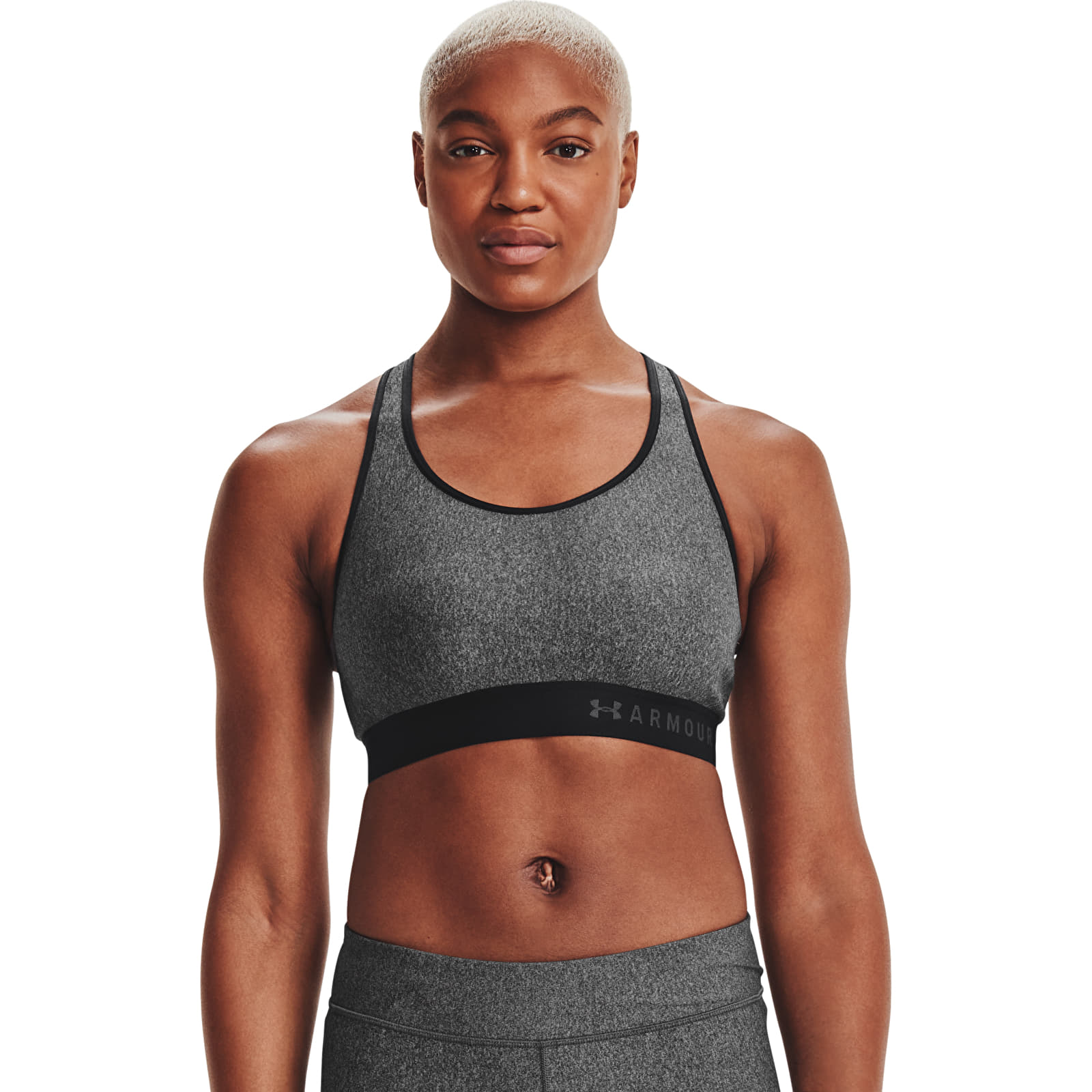 BHs Under Armour Mid Keyhole Heather Bra Gray