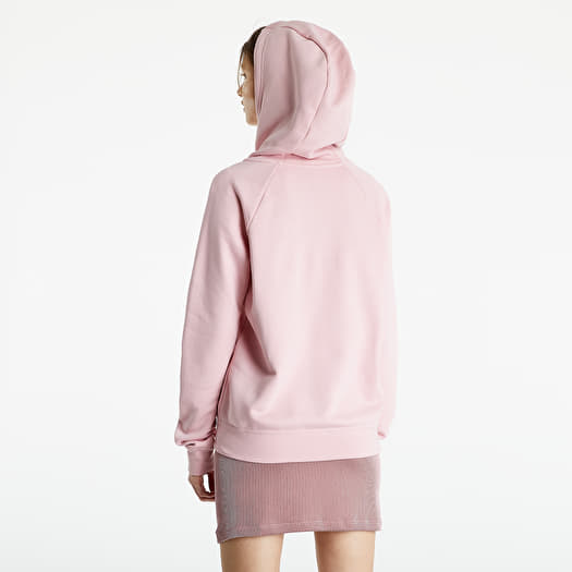 nike essential fleece hoodie in pink glaze
