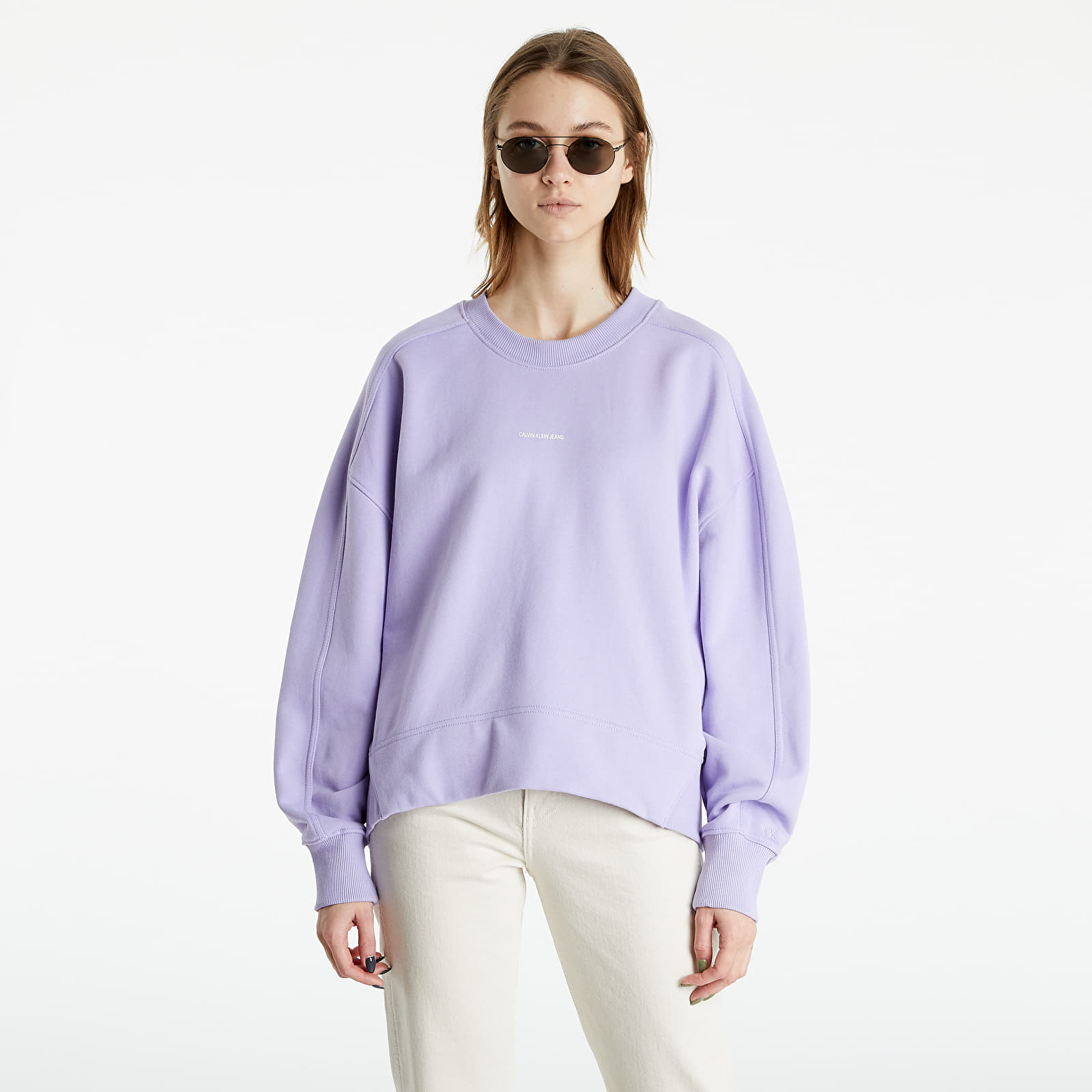 Calvin klein purple sweatshirt sales