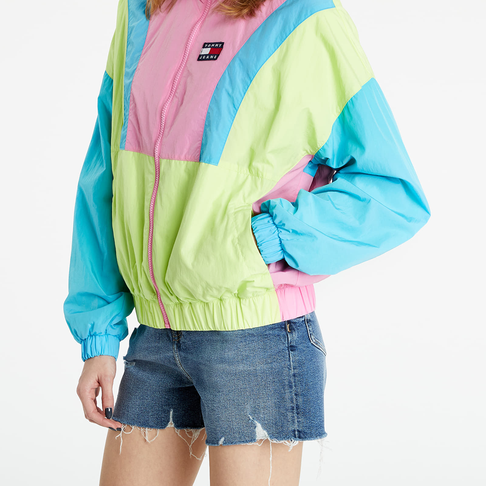 Tommy hilfiger colour block zip through jacket outlet