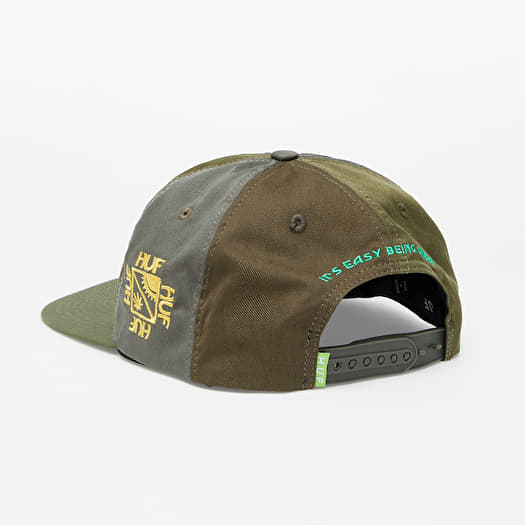 品質は非常に良い HUF Caps Easy Footshop | Multi Hat Panel 6 Contrast Green 帽子
