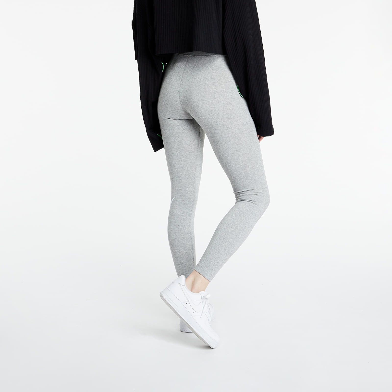 Leggings Nike Sportswear W Essential High-Rise Leggings Dk Grey Heather/  White