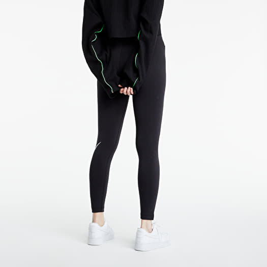 Nike Women's Mid-Rise Essential Swoosh Leggings Black 2XL