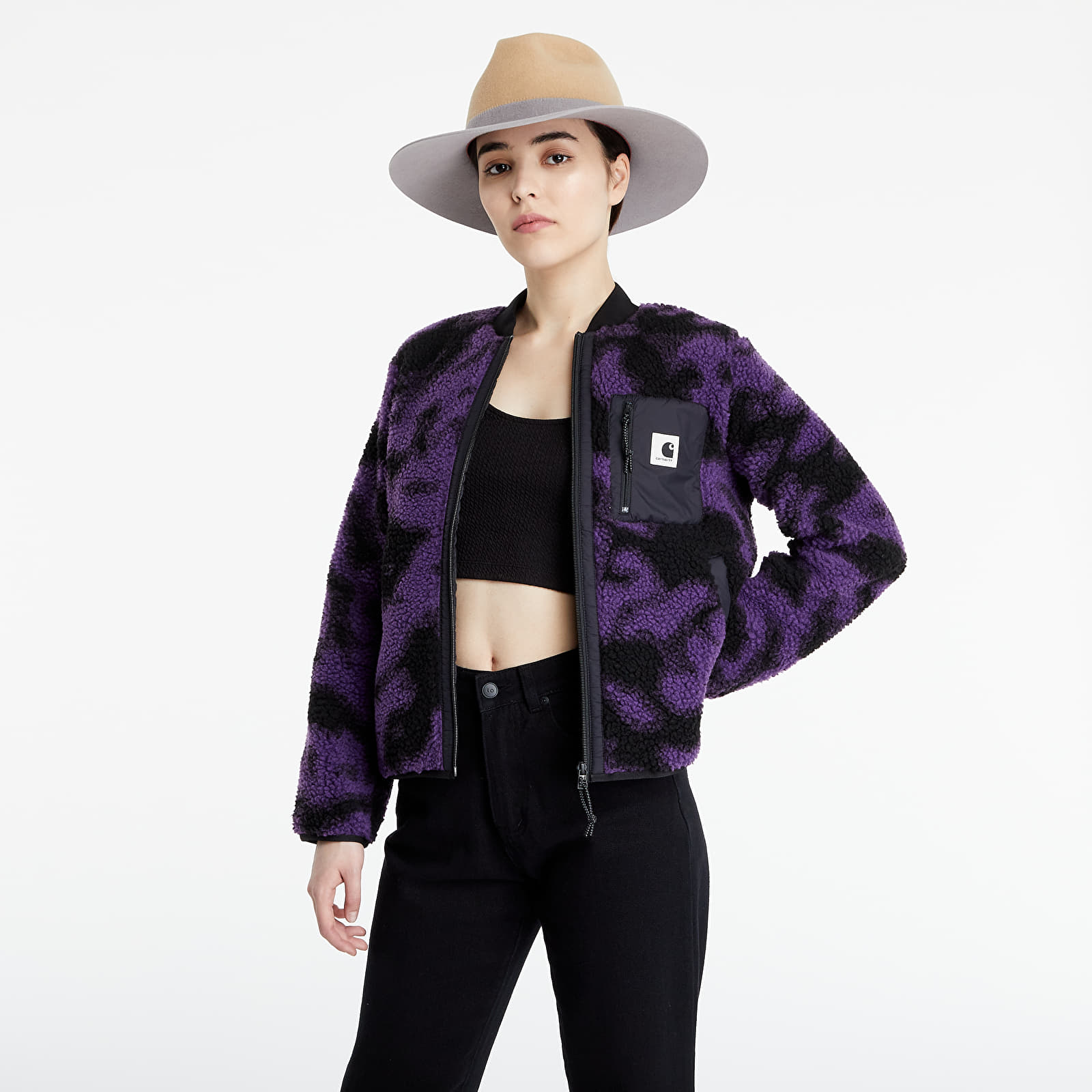 Jackets Carhartt WIP Janet Liner Jacket Camo Blur Purple Footshop
