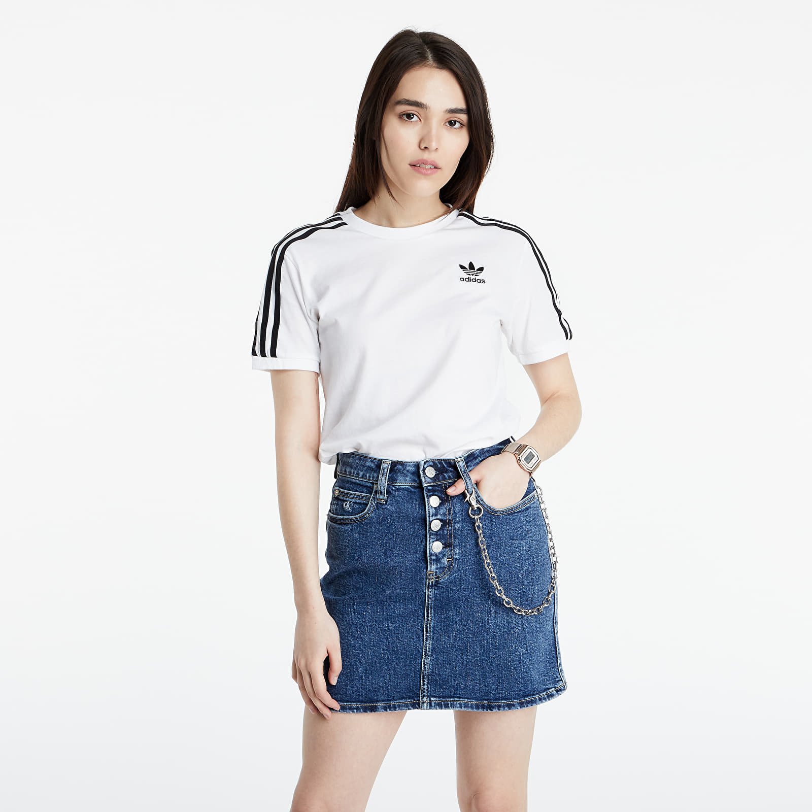 T-shirts adidas Adicolor Classics 3 Stripes Tee White