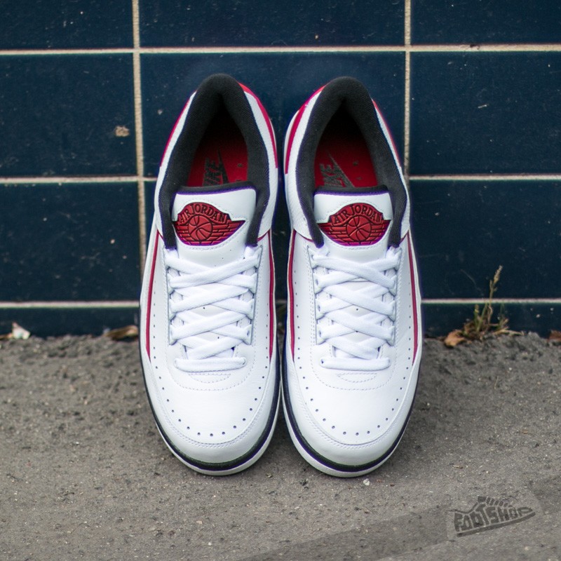 Zapatillas Hombre Air Jordan 2 Retro Low White/ Varsity Red-Black