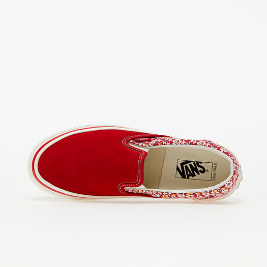 Racing red vans slip ons clearance