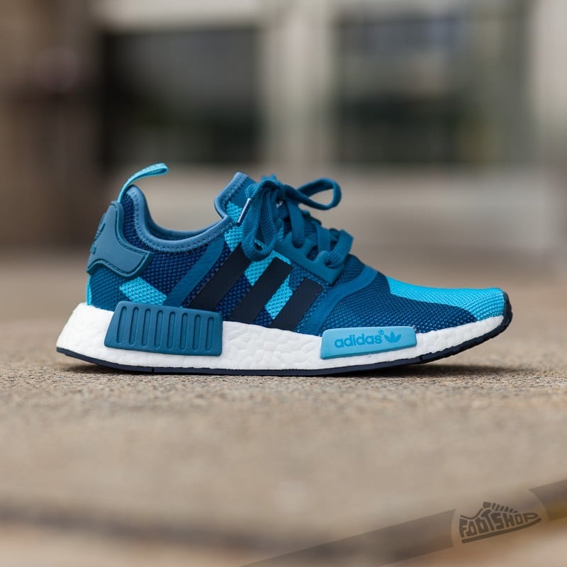 Adidas nmd geometric camo blue best sale