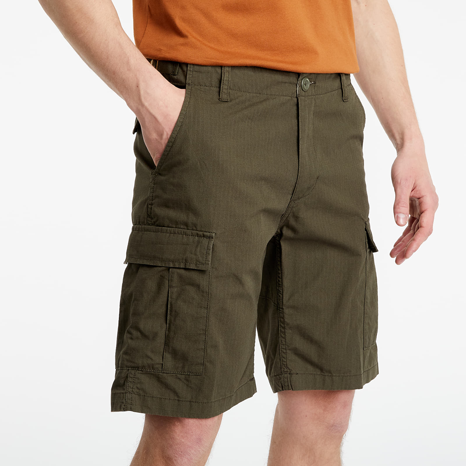 Pantaloni scurti Carhartt WIP Aviation Short Cypress Rinsed