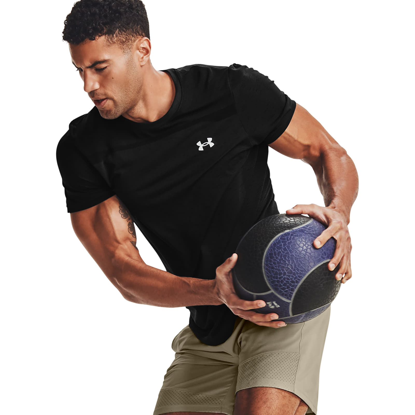 Tricouri Under Armour Seamless SS Tee Black (1361131-001) | Footshop