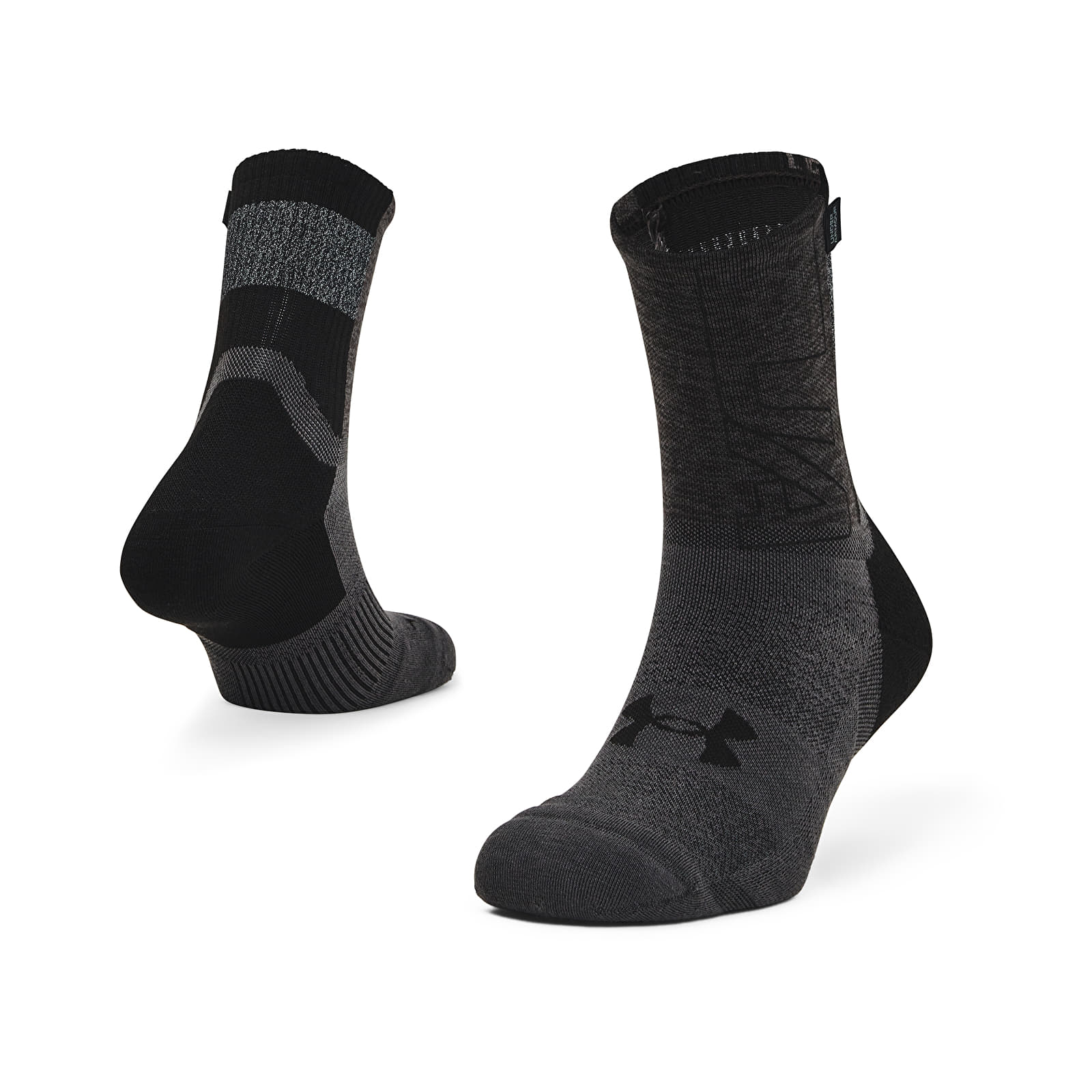 Socks Under Armour Armourdry Run Crew Black