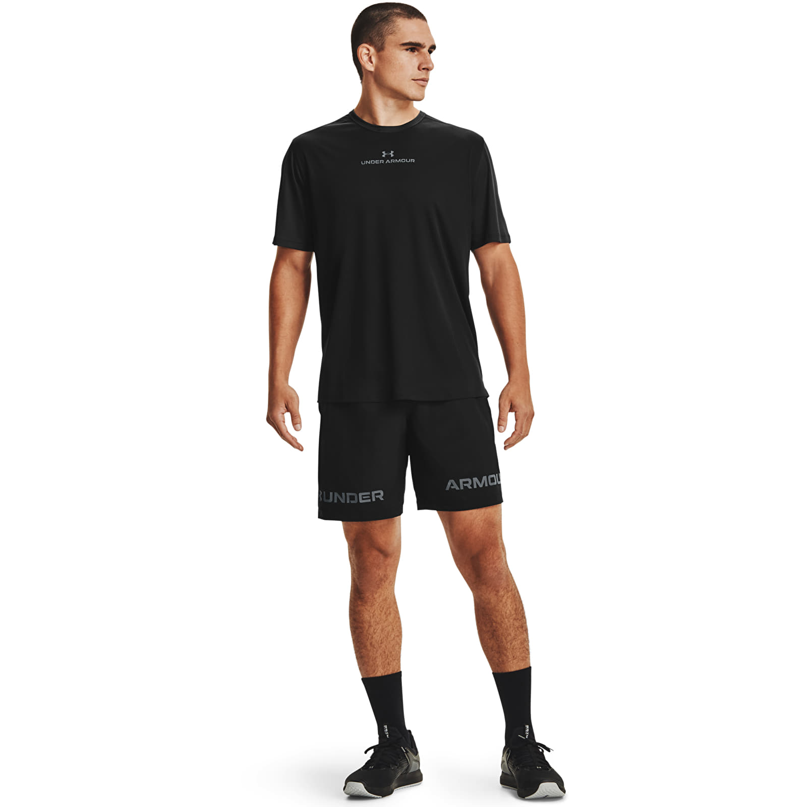 Shorts Under Armour Woven Graphic Wm Short Black/ Pitch Gray