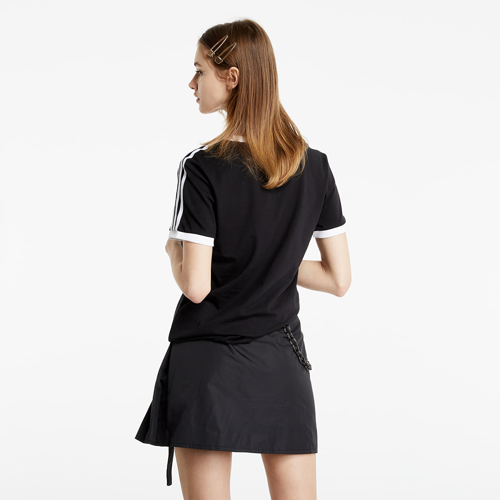 Majice T-shirt adidas Adicolor Classics 3 Stripes Tee Black