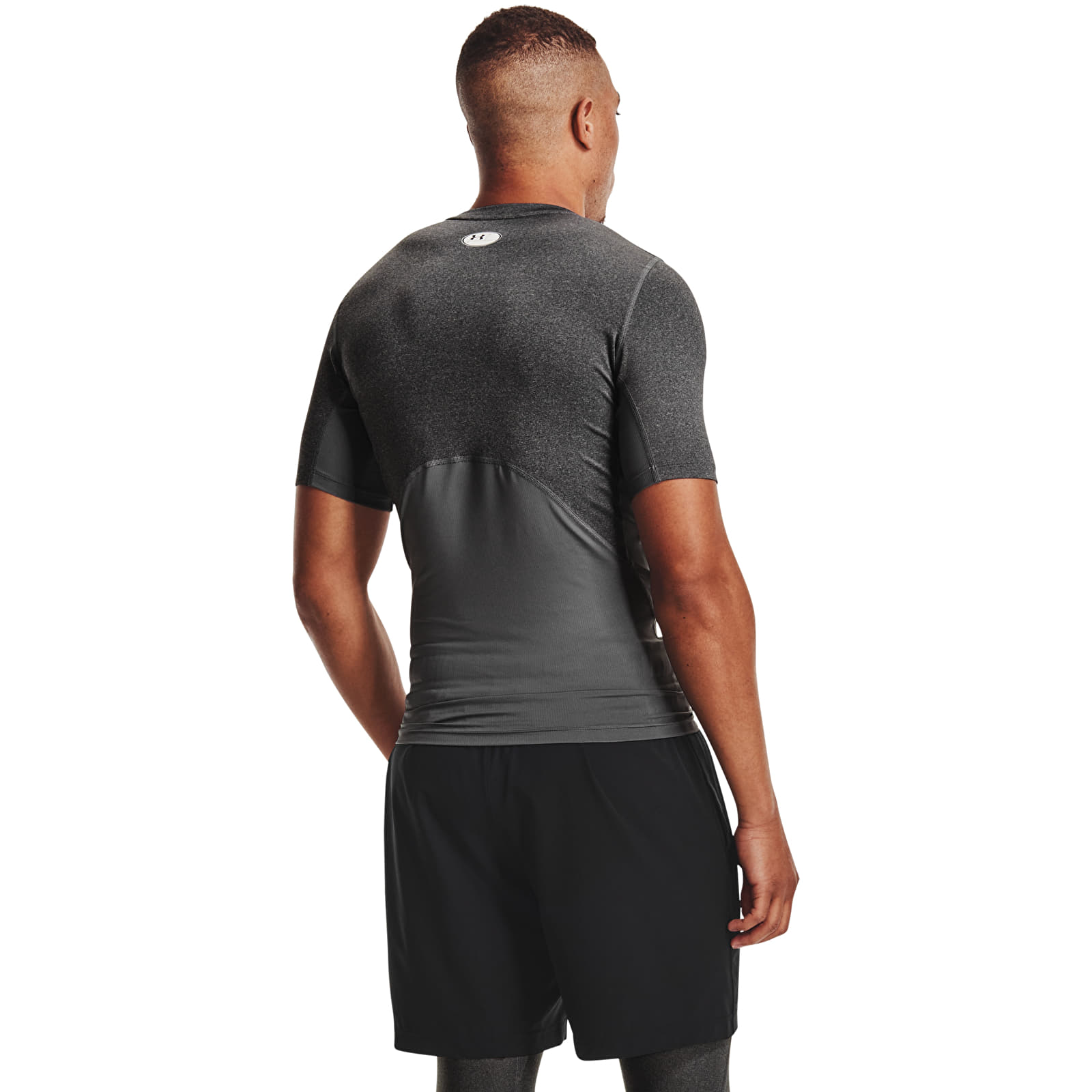 T-shirts Under Armour Hg Armour Comp SS Tee Carbon Heather/ Black