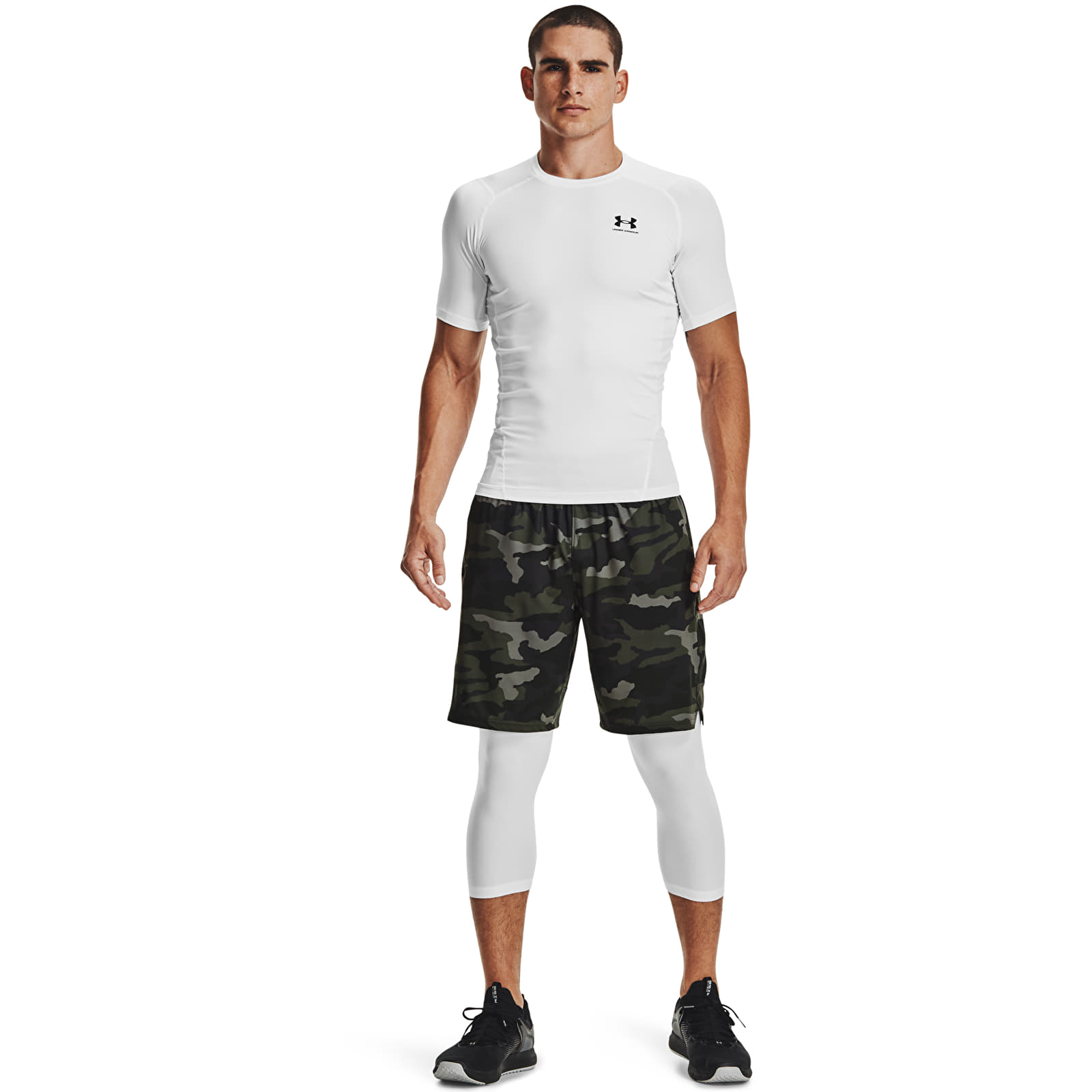 Pólók Under Armour Hg Armour Comp SS White/ Black
