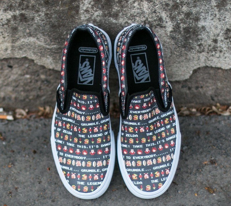 Women s shoes Vans Classic Slip On Nintendo Zelda Black Footshop