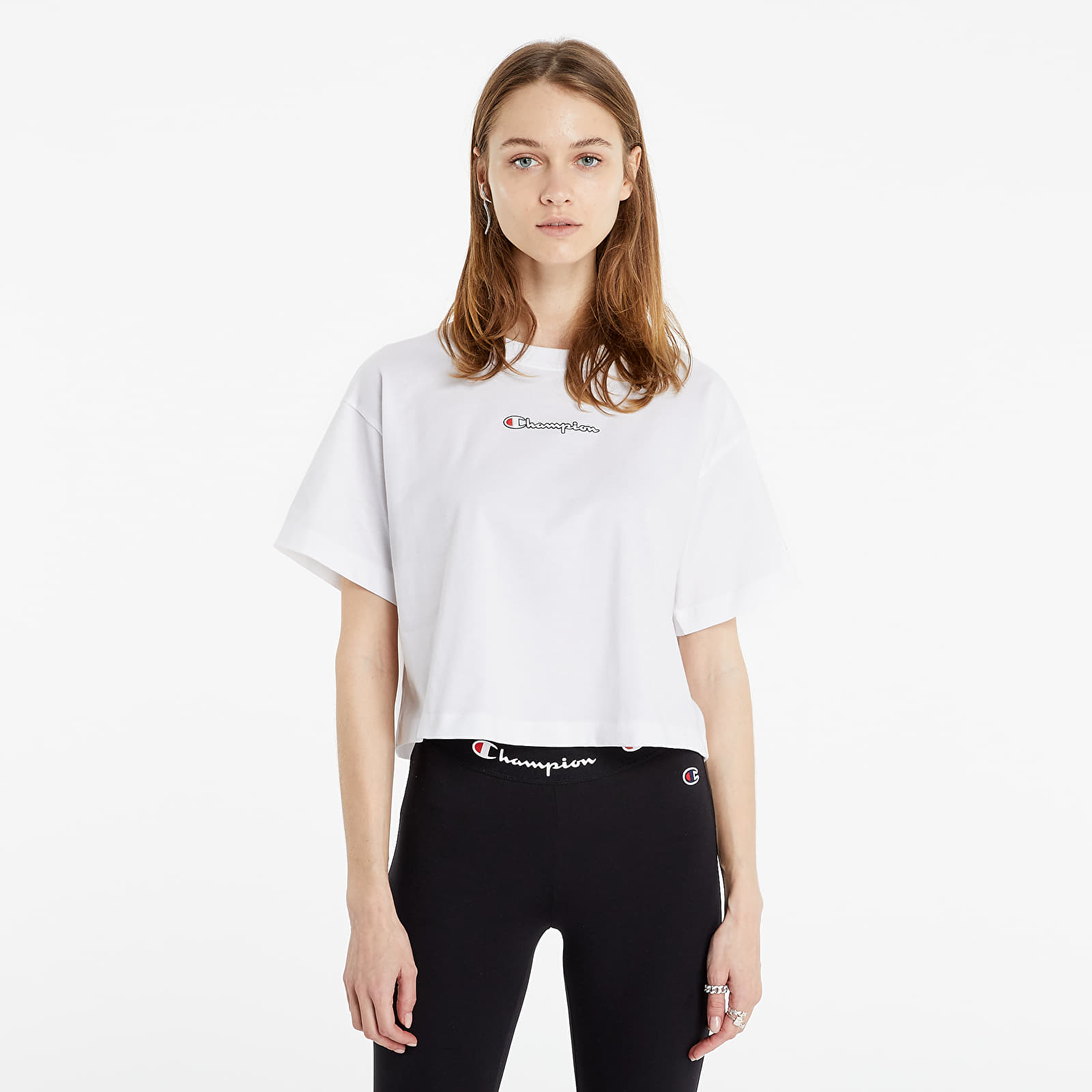 Camisetas Champion Rochester Champion Logo Crop Top White