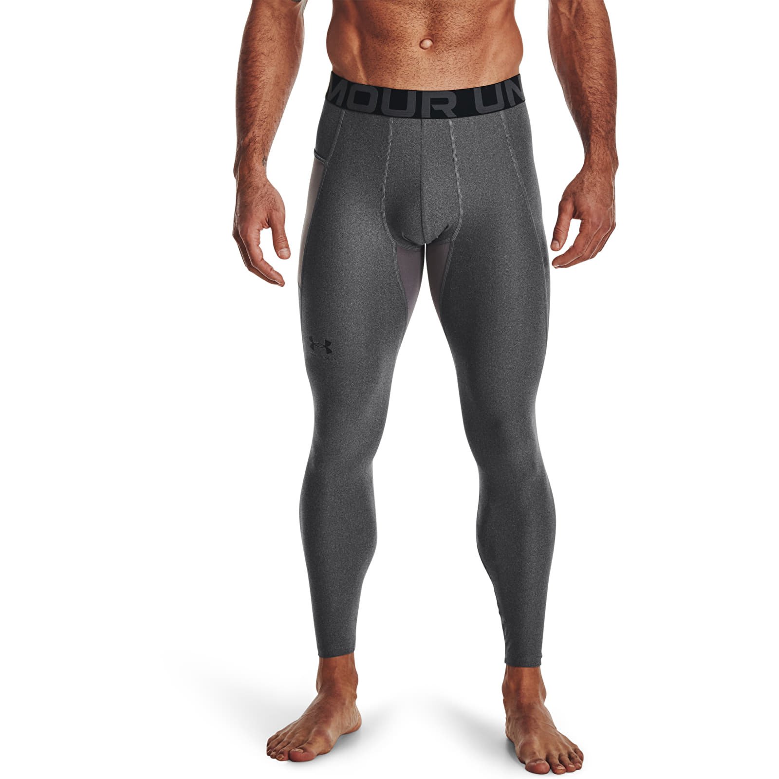 Legíny Under Armour Hg Armour Leggings Carbon Heather/ Black XL