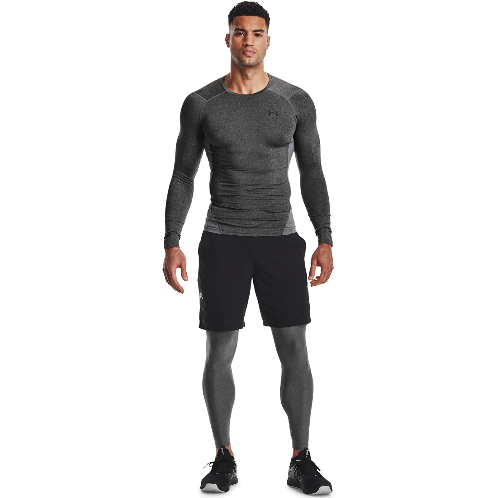 Штани Under Armour Hg Armour Leggings Carbon Heather/ Black L