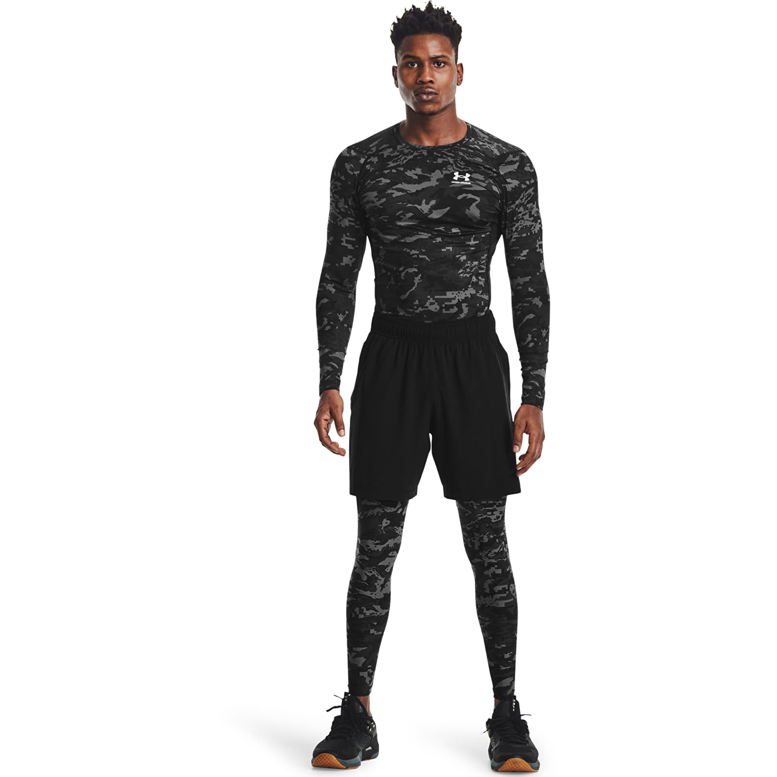 Hosen Under Armour Hg Camo Lgs Black