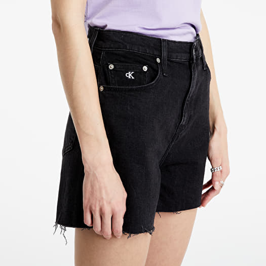 Къси панталони Calvin Klein Jeans Mom Jean Shorts Denim Black