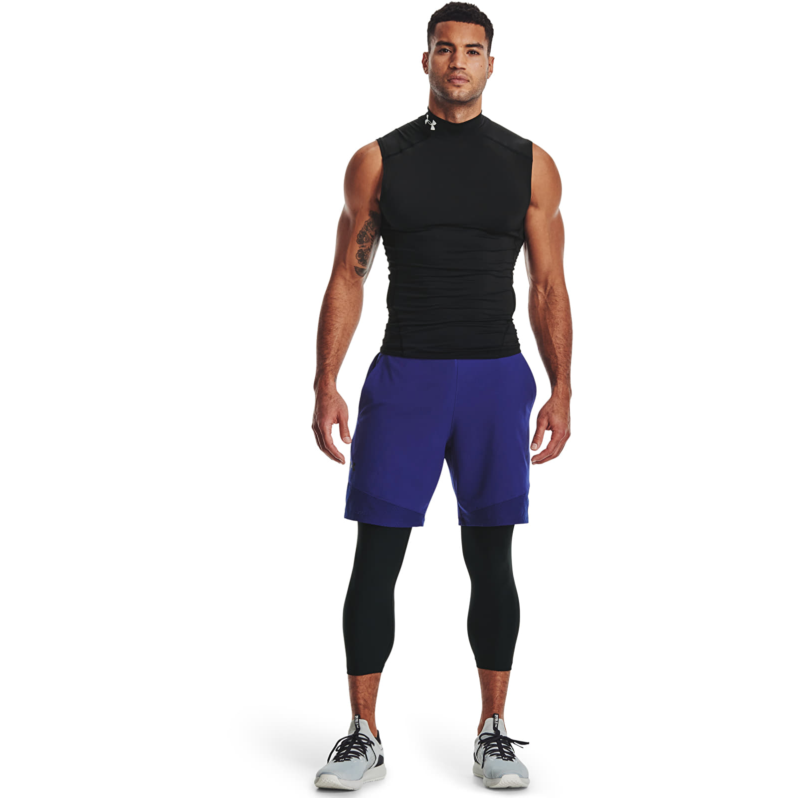 Legíny Under Armour Hg Armour 3/4 Legging Black/ White