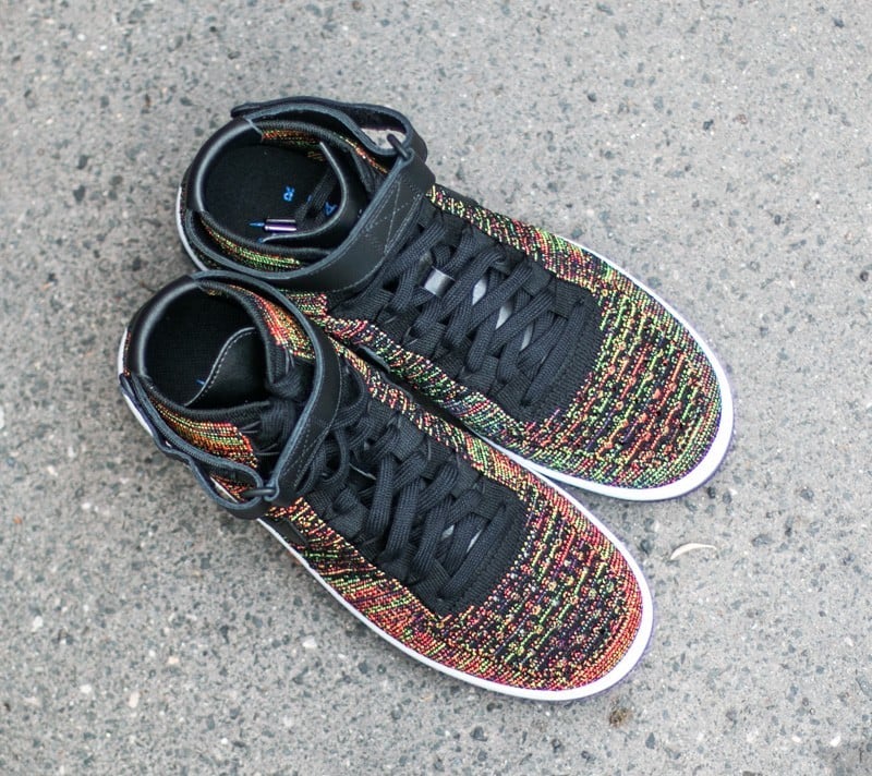 Zapatillas Hombre Nike Air Force 1 Ultra Flyknit MID Black/ Bright Crimson-Court Purple-Volt