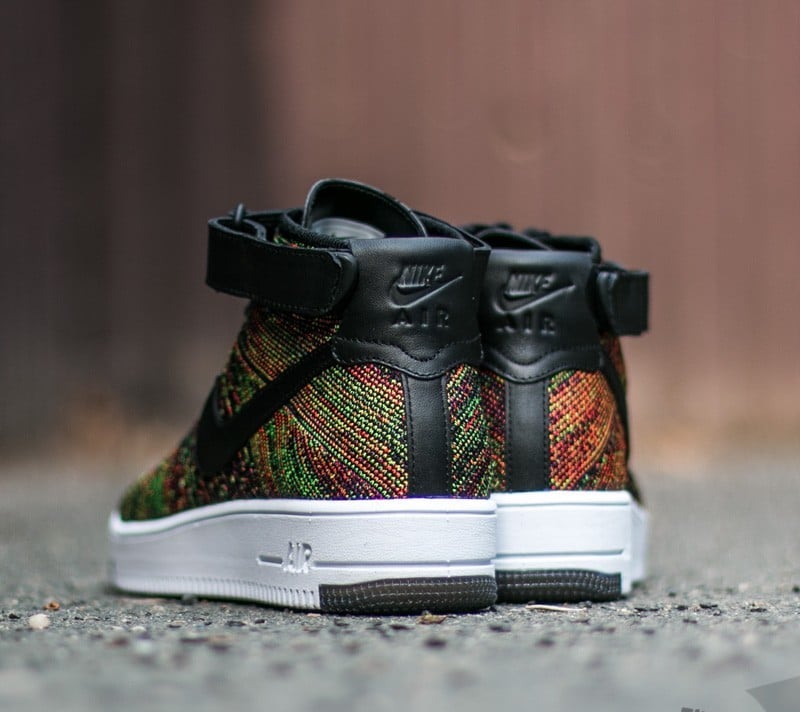 Zapatillas Hombre Nike Air Force 1 Ultra Flyknit MID Black/ Bright Crimson-Court Purple-Volt