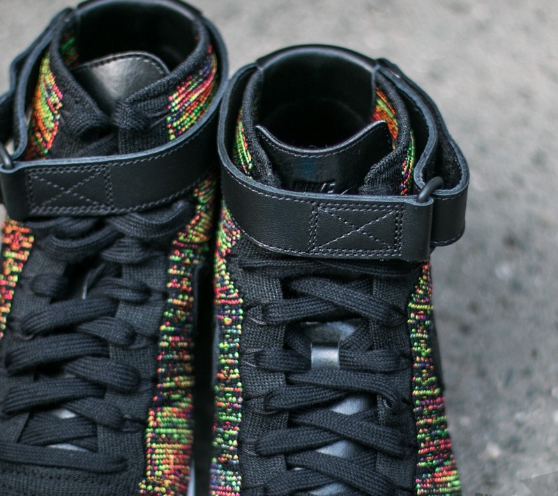 Men s shoes Nike Air Force 1 Ultra Flyknit MID Black Bright Crimson Court Purple Volt Footshop